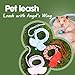 Pet Leash Hamster with Angel Wings and Safe Bell for Guinea Pig Squid Rat Sugar Glider Small Animal (59in,PinkAngel)