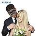 MYSEUNI Masquerade Mask - Venetian Metal Rhinestone Filigree Women & Men for Cosplay Halloween Party Mardi Gras Masquerade Ball