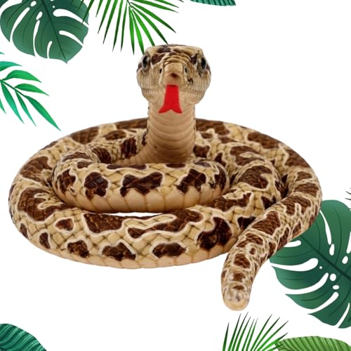 KbouZgxa Kuscheltier Schlange Plüsch Schlange Spielzeug 100 cm Langes Stofftier Schlange Braunes Kuscheltier Schlange Für Erwachsene Und Sammler Prank Geschenk Und Dekoration