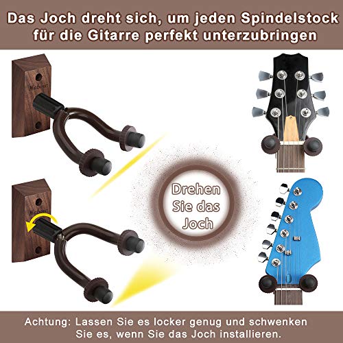Lot de 2 supports muraux pour guitare, Support mural pour guitare en bois dur Neboic, Crochet de guitare en noyer noir… - Les Beatles, Paul McCartney, John Lennon, RIngo Starr, George Harrison Lot de 2 supports muraux pour guitare, Support mural pour guitare en bois dur Neboic, Crochet de guitare en noyer noir… – Image 6