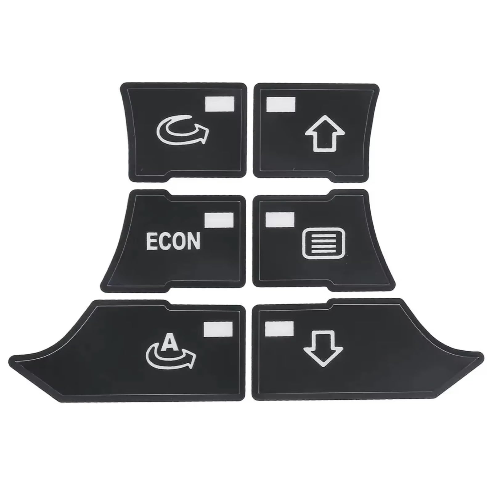 Modification Interior Compatible with A3 8P 2003 2004 2005 2006 2007 2008 2009 2010 2011 2012 Car Dashboard AC Button Kit Stickers Dash Climate Control Switch Sticker
