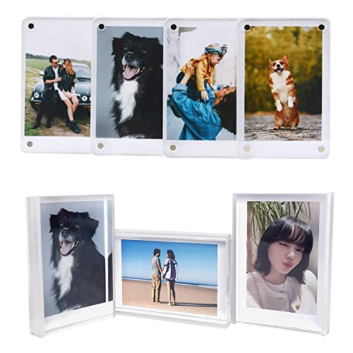 Lagipa 4 Pack Magnetic Instax Mini Picture Frame For Fridge And 3 Pack Polaroid Picture Frame Desktop #TOP14