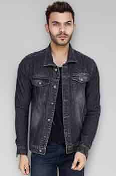 Buy KLIZEN Black Denim Jacket (Medium) at Amazon.in