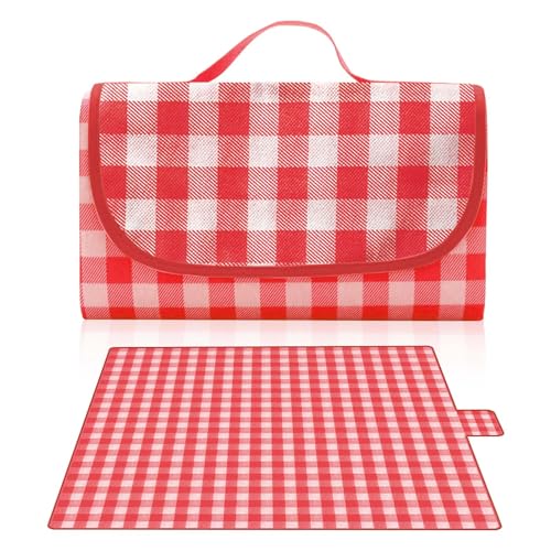 HW CASA Coperta Picnic Impermeabile, Tappeto Campeggio Pieghevole Leggero, Tovaglia Picnic 200 x 200 CM Coperta Da Picnic Coperta Da Campeggio