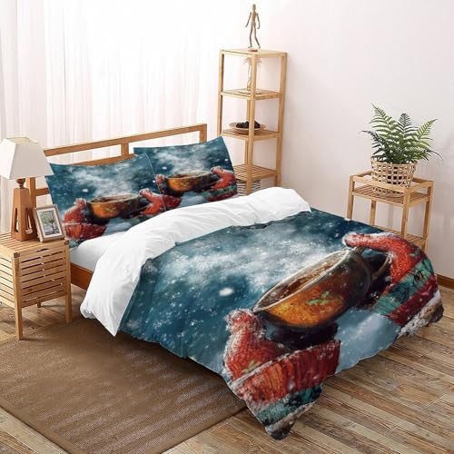 Housse de couette 3 pièces gothique microfibre douce couvre-lit imprimé 200x200