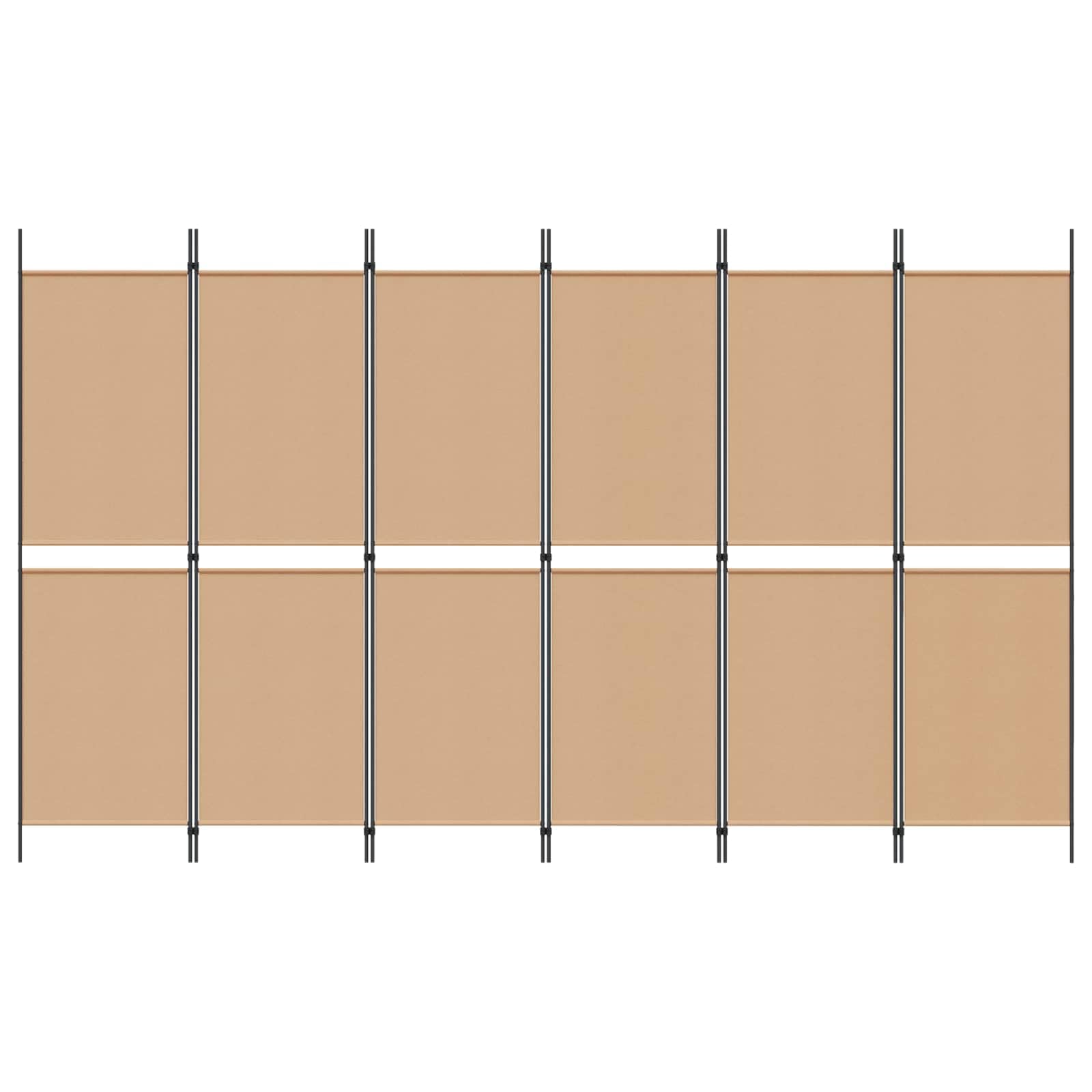 Parawan parawan 300 x 180 cm, materiał beżowy, składany, 6-częściowa ścianka działowa, ochrona przed wzrokiem do salonu, sypialni, biura, pokoju dziecięcego, loftu, studia, wnęki