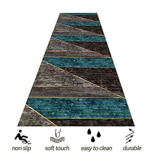 Tapis de sol géométrique antidérapant et tapis d'allée moderne sur mesure - 5