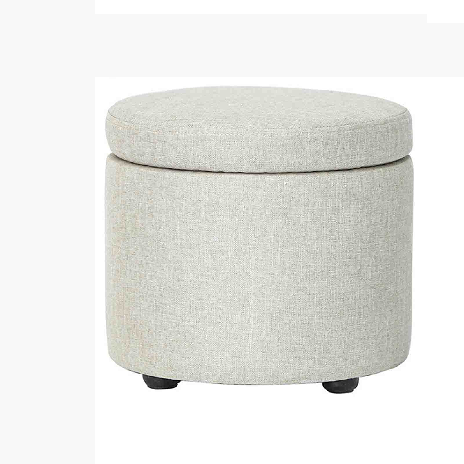 Repose-Pieds de Rangement Rond pour Gagner de l'Espace