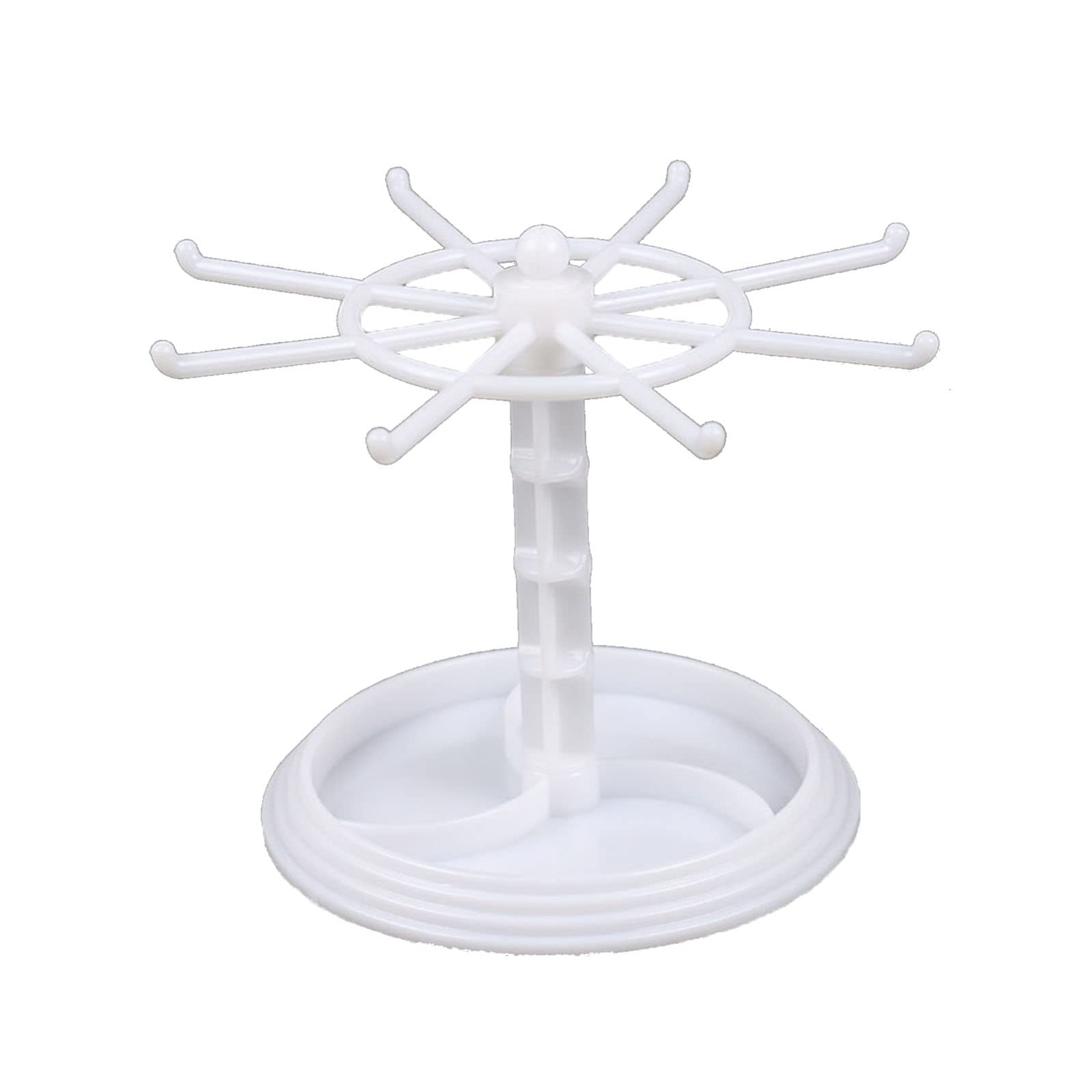Jewelry Organizer Rotating Display Stand Necklace Storage Rack for Earrings Watch Showcase Rotating Display Stand for Shows Selling Earrings Bracelets Necklaces with Hooks