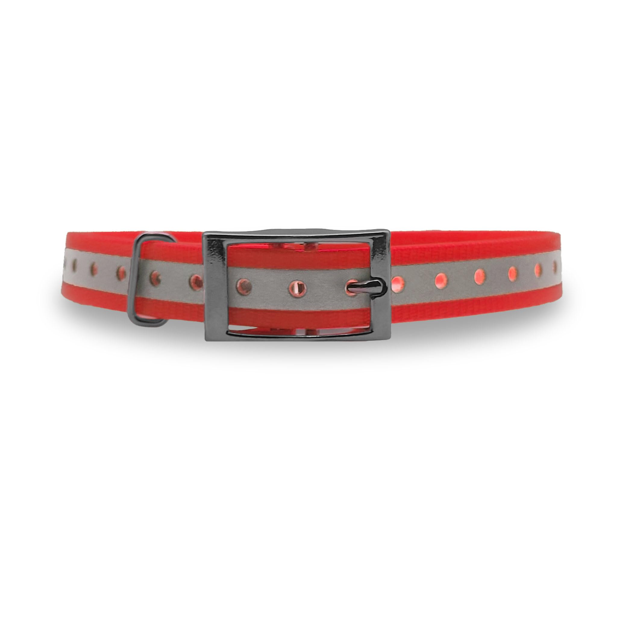 3/4" Premium Replacement Strap Dog Collar Straps Compatible with Garmin, Dogtra, & SportDog Collars (Reflective Red)