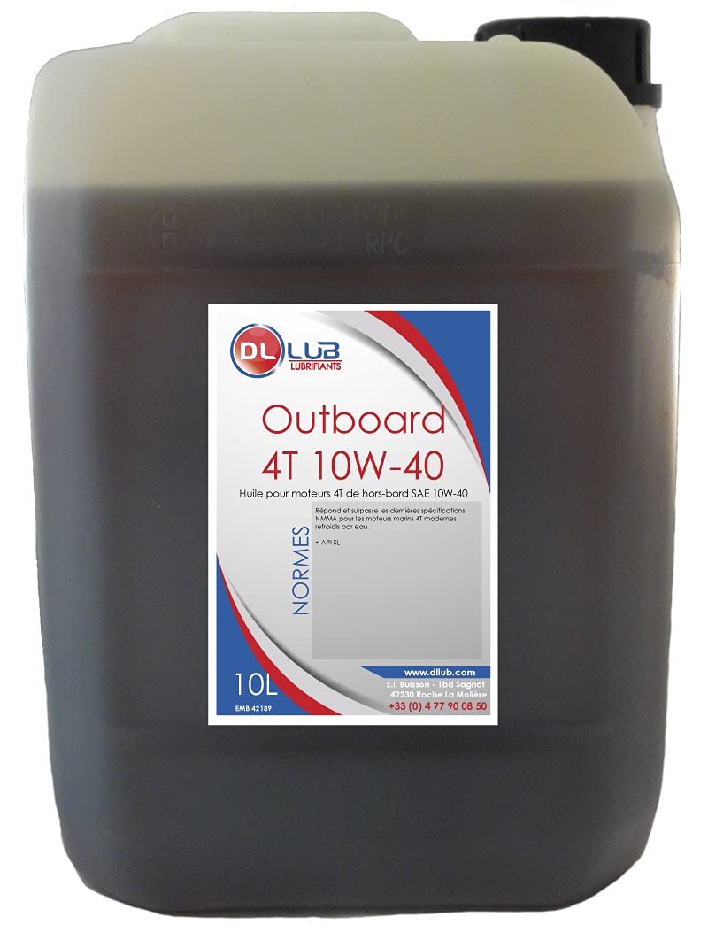 DLLUB - Huile moteur Marine 4T 10W40-10 litres