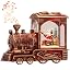Red Train Santa