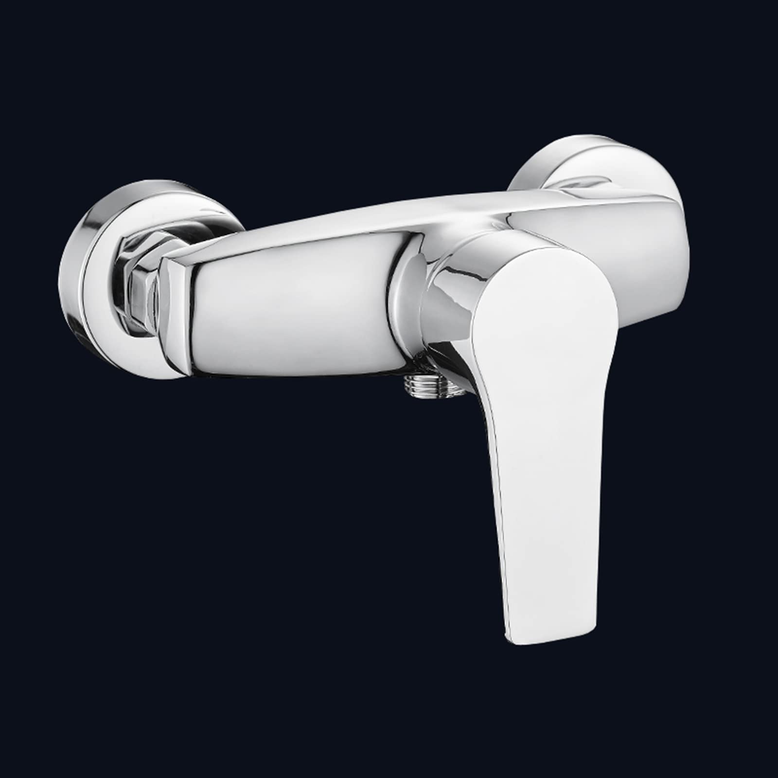 Robinet de douche mural en laiton chromé Slish avec mitigeur à levier unique G1/2 pour douche