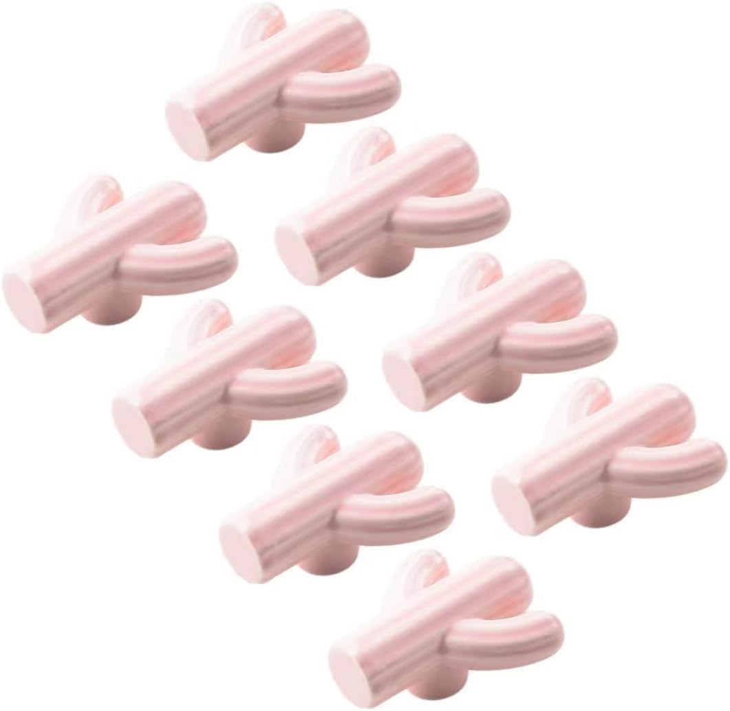 Uchwyty do komodyGałki ceramiczne do drzwi, 8 szt. uchwytów do szuflad ceramicznych(Roze)