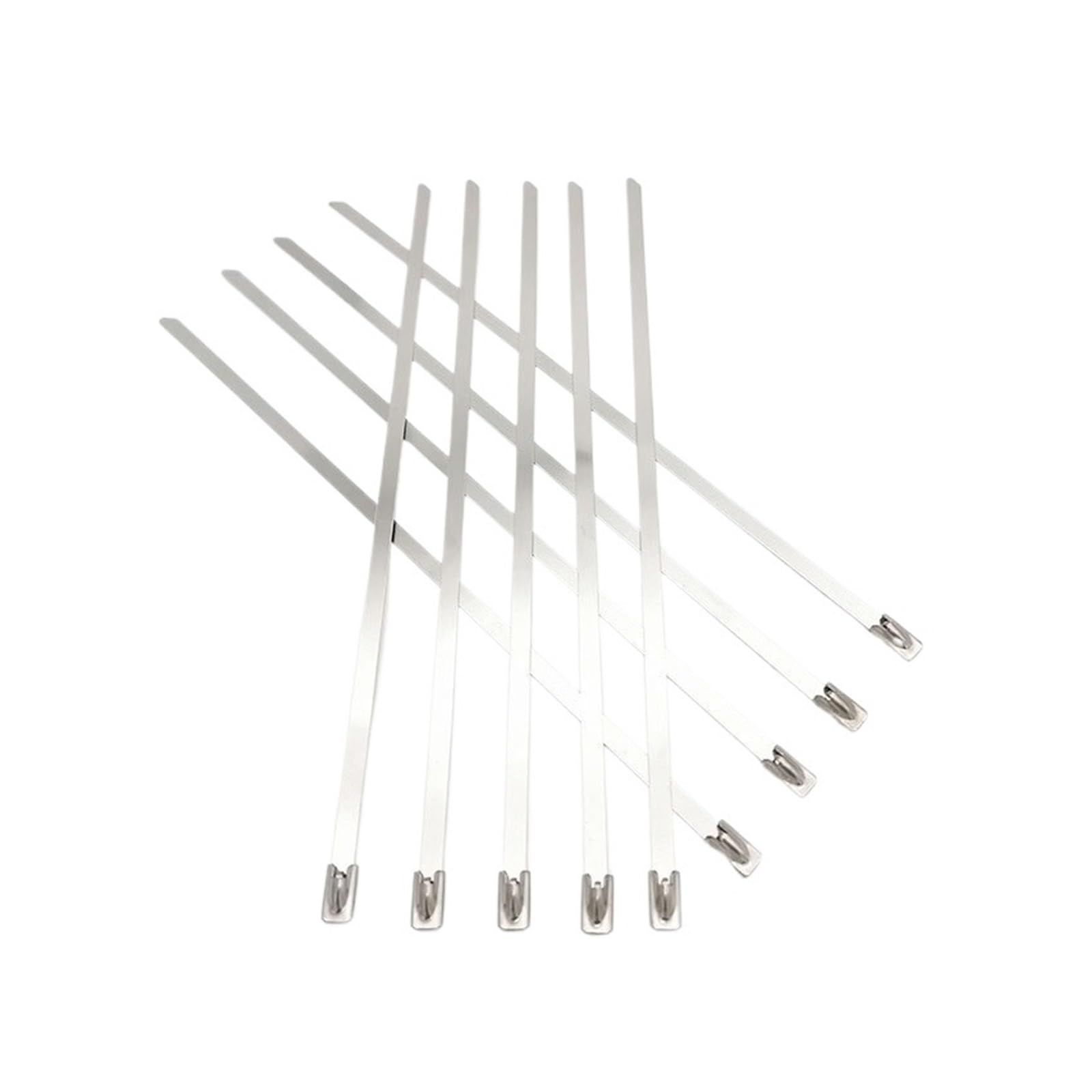 Fascette per cavi 20 pezzi 4,6 mm fascette in acciaio inossidabile fascette for cavi autobloccanti pesanti fascette for cavi multiuso fascette di bloccaggio for tubi di scarico in metallo(4.6-500mm)