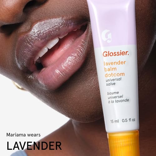 Image of Glossier Balm Dotcom Hydrating Tinted Lip Balm - Universal Salve, Up to 12 Hour Moisture for Dry Lips, Cuticles & Skin - Lanolin, Beeswax & Castor Oil - Lavender, Lilac Tint, 15ml