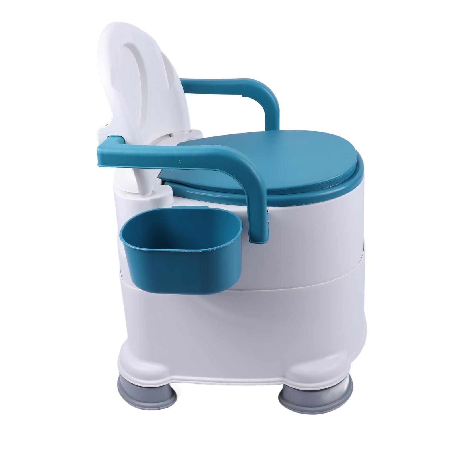 Inodoro Portátil Cómodo Diseño Duradero Cómoda Interior para Ancianos Mujeres Embarazadas Adultos Plástico 1 Unidad (Anillo de asiento suave)