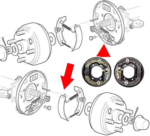 BestAccess Golf Cart EZGO Brake Assembly | Rear Brake Cluster Fits 1996-up EZGO TXT PDS Medalist and 1993-up Yamaha G14 G16 G19 G20 G21 G22 OEM#70998-G01 70998-G02 (2PCS) - Image 3