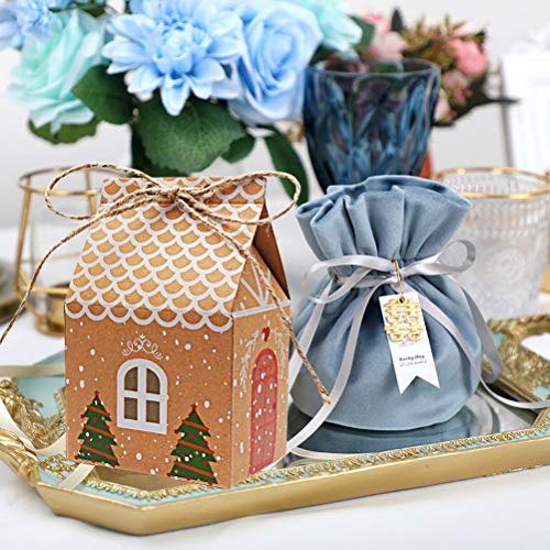20 Pièces Sacs Cadeaux de Noël, Boîtes de Cadeaux en Carton de Noël Boîtes de Bonbons de Noël pour Biscuits Cupcake Bonbons Chocolats de Noël pour Bricolage Décoration de Noël - Image 8