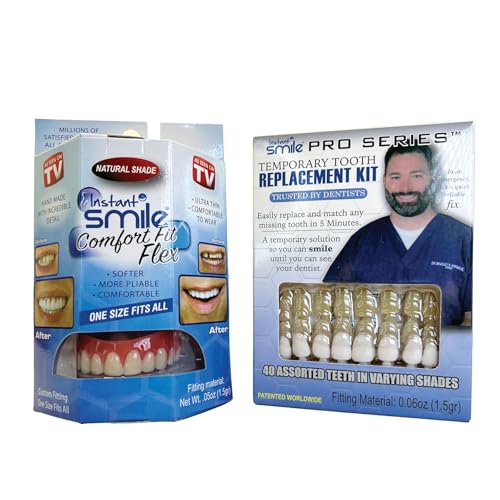 Image of Instant Smile Flex Teeth (Natural Shade) and Pro Series Tooth Kit - 2 great Instant Smile Products