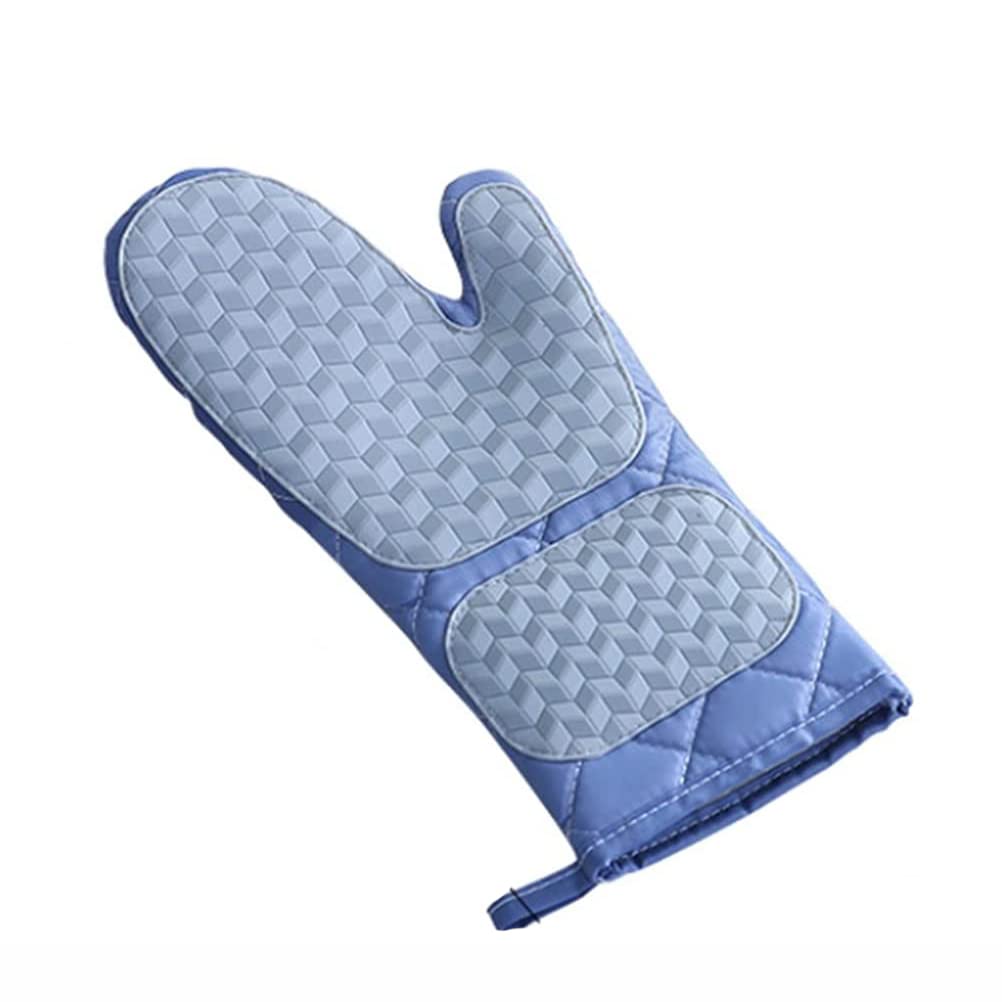 Insulation Oven Gloves Baking Tools Silicone Thickened Kitchen Microwave Résistant À La Chaleur Gants De Four en Coton Maniques Cuisine
