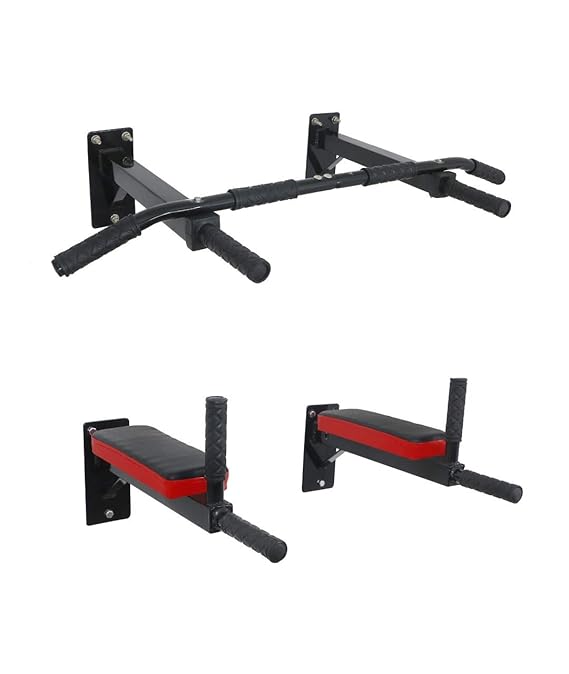 IBS Home Gym Chin up Bar & Dips Bar with Pab for Multiple Body Strength Exercise Home and Gym