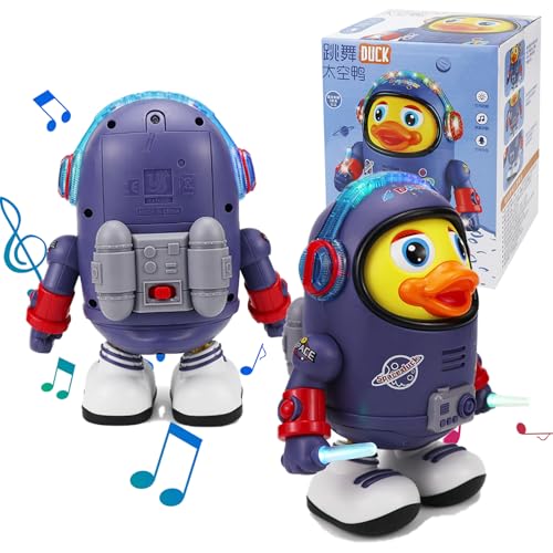 Interactive Design and Movement: With its cute duck appearance and soft glowing lights, the toy encourages babies to touch and play. It can walk left and right, swing its arms up and down, and move rhythmically to the music