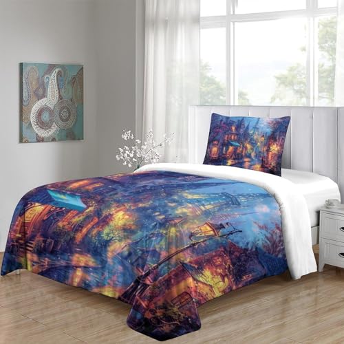 Parure de lit housse de couette finitions premium douce 135x200