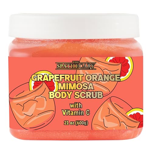 Image of Grapefruit Orange Mimosa Sugar Scrub - Exfoliating & Hydrating Body Scrub With Vitamin C To Help Brighten, Nourish, & Soften for Glowing Skin, Body Care Exfoliator & Cleanser, 21 oz