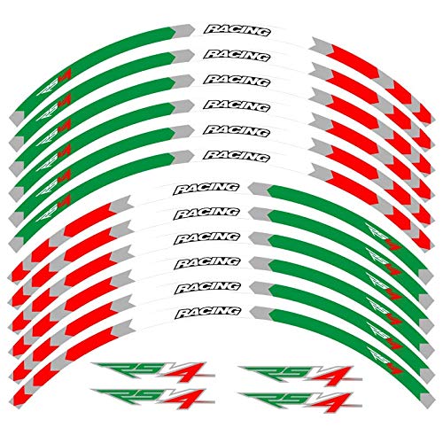 Motorcycle Wheel Sticker Stripe Reflective Rim for Aprilia RSV4 R/RR RSV4 RF RSV4 RFW MISANO RSV4 (Color : 4)