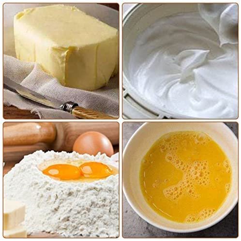 Batidor de Huevos rotatorio de Prensa semiautomática de Acero Inoxidable, batidora de Mano para Huevos con Crema para Hornear en el hogar (25,5 * 5,8 CM)
