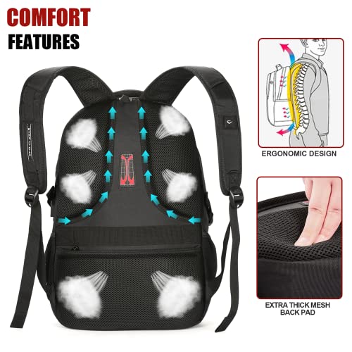 Business-Travel-Laptop-Backpack-156-Inch-Anti-Theft-Water-Resistant-Bookbag-with-USB-Charging-Port-Durable-College-School-Daypack-for-Men-Women-Fits-156-Inch-Notebook-Black