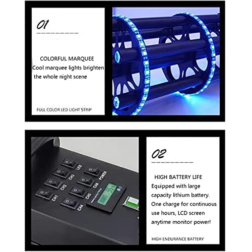 Lanceur de confettis robuste et durable à 6 coups électriques portatifs