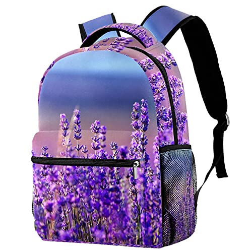 Sac à dos de voyage avec porte-bouteille pour enfants mauve