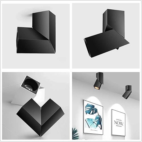 Miniatura 23 de Foco de techo LED para interiores, lámpara de pared ajustable de 360°, focos artísticos de bricolaje, luz blanca fría de 12 W, luz blanca fría