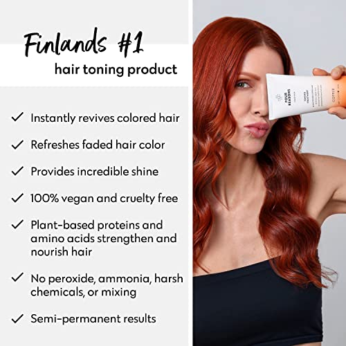 Image of FOUR REASONS Color Mask, Copper (27 Colors) - Hair Gloss & Color Depositing Conditioner - Semi Permanent Hair Toner for Color-Treated Hair Color For Women - Vegan & Cruelty-Free - 6.76 fl oz