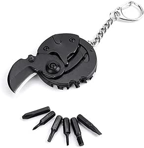 Coltello Portachiavi Da Esterno Coltelli Pieghevoli In Lega Di Tanio Coltello Tascabile Affilato Strumenti EDC Ciondolo Chiave Da Campeggio Strumento Di Consegna Aperto Regalo - Foto 9