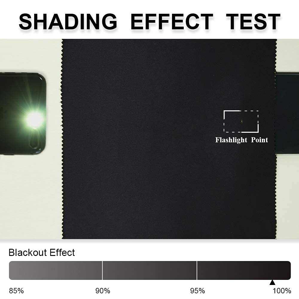 PONY DANCE Tenda Oscurante da Interno con Anelli Curtain Camera da Letto Termiche Isolanti Divisorie per Armadio Aperto 1 Pezzo L 200 x A 260 cm, Nero