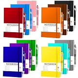 12 Set A5 Notebooks Journals Bulk, Hardcover Lined Journal with Pen