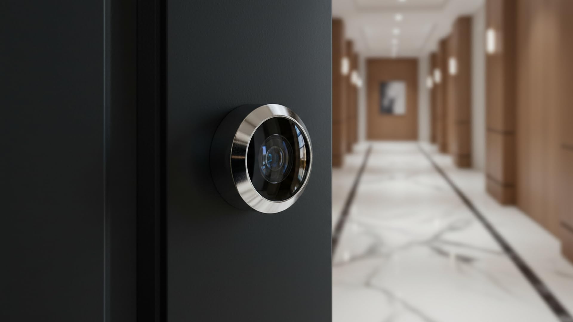 Foora Brass Door Eye Viewer – 220 Degree Wide Angle Peephole, HD Optical Glass Lens for Crystal Clear Home Security Viewer