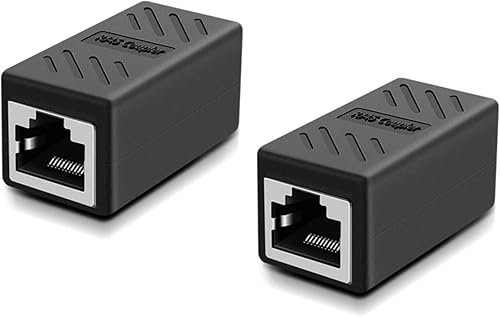 Hanitss 2 unids RJ45 Acopladores Universal Ethernet Extensión Adaptadores Conectores de Cable de Red Estables para Cable de Red Ethernet Accesorios