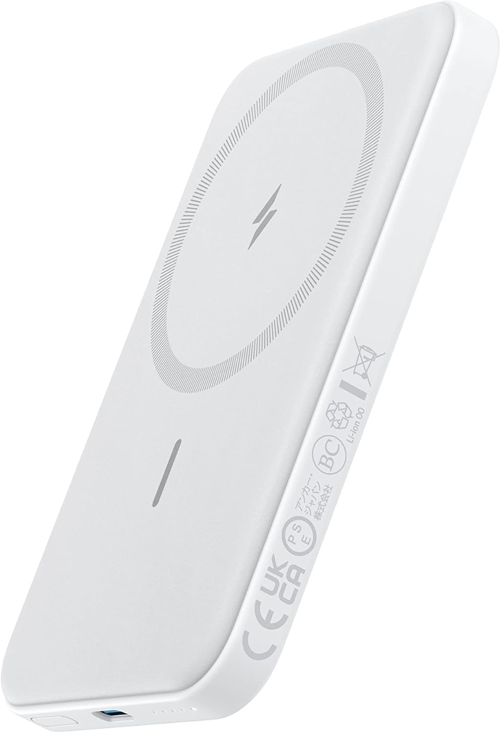 Anker 621 MagGo Power Bank, 5,000mAh Magnetic Portable Charger White 4.13 x 2.62 x 0.45 inches