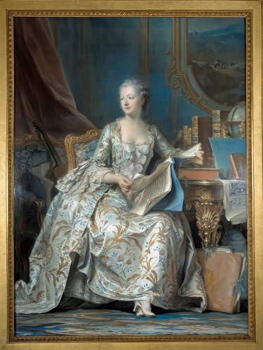 Affiche de Jeanne Antoinette Poisson par De La Tour Tableau sur Toile 60x90cm