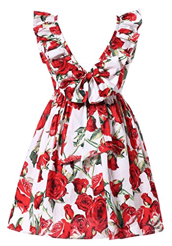 Happy Rose Little Girls Dress Beach Dress Sleeveless Flower 4