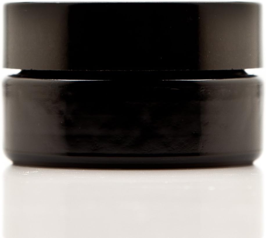Infinity Jars 30 Ml (1 fl oz) Cosmetic Style Black Ultraviolet Glass Screw Top Jar