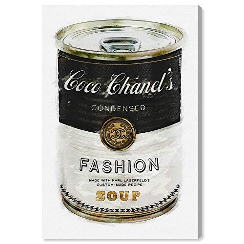 The Oliver Gal Artist Co. Fashion and Glam Contemporary Canvas Art - Fashion Soup, Wall Art for Living Room, Bedroom, and Bathroom, 20 in x 30, Black and Gold Home Decor by The Oliver Gal Artist Co. - Used condition - US$28.45