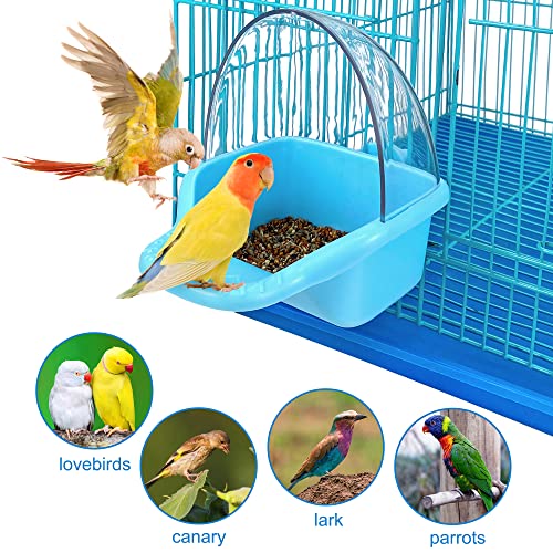 image for Nobgum Bird Bath Box Hanging Birdbath Toy Parakeet Caged Bathing Tubs 