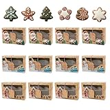 Genérico Cajas de Galletas Navideñas - Estuche para Cupcakes y Caramelos,Recipientes Para Galletas Navideñas,para Fiestas Cumpleaños Festival de Invierno Repostería Niño Niña Familia Amigos