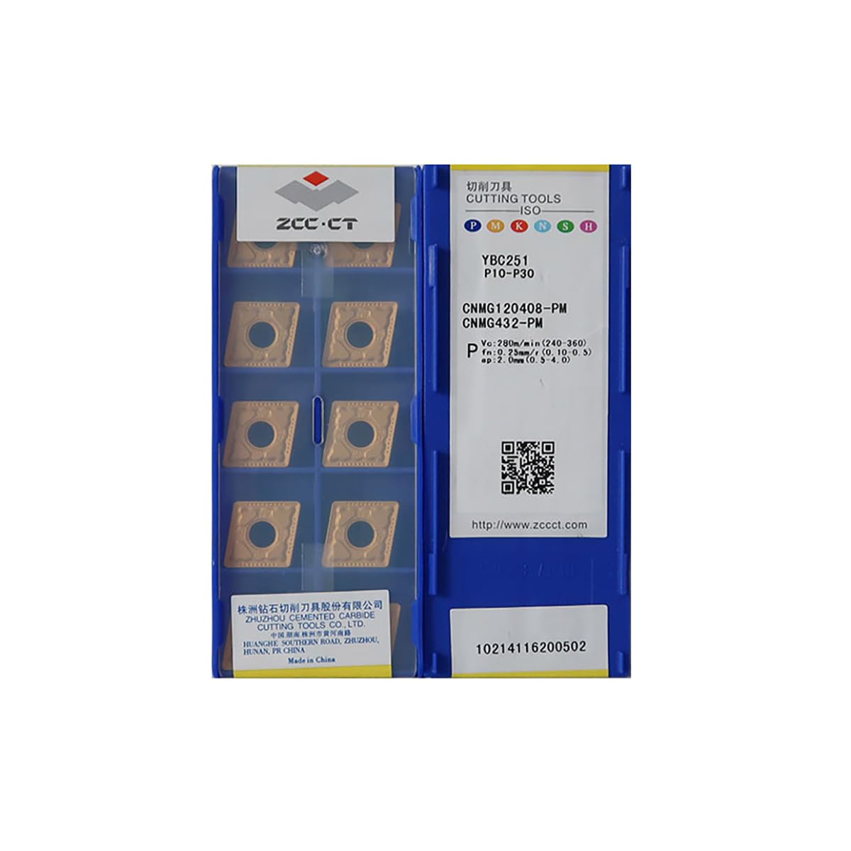 ZCC CT 100% Original CNMG CNMG12 CNMG1204 CNMG120408 PM CNMG120408-PM YBC251 Mittelraue Hartmetall-Dreheinsätze