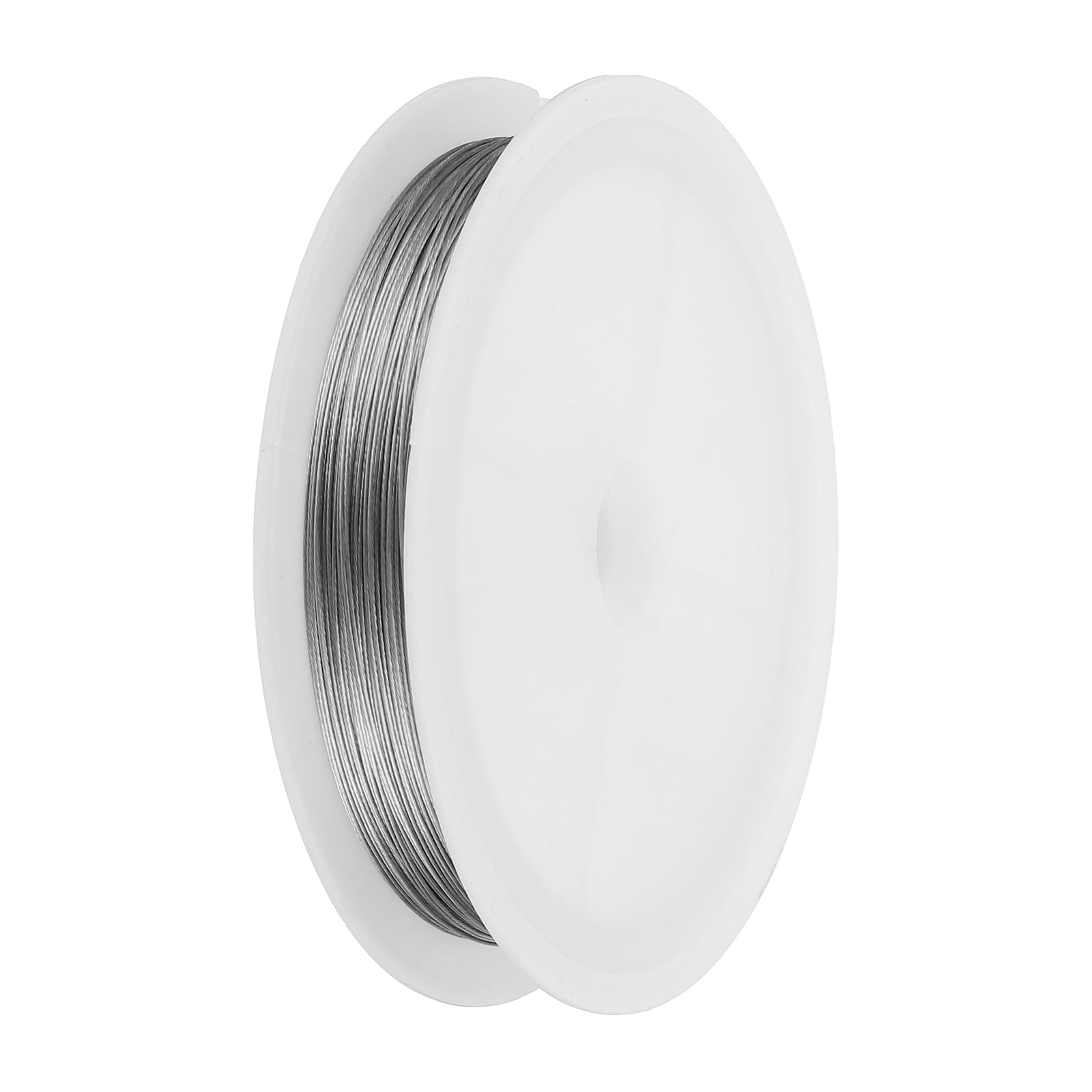 PATIKIL 98FT (30m) 0.015inch (0.38mm) 7-Strand Bead String Wire, Stainless Steel Nylon Coated Bead Cord Stringing Wire for Jewelry Bracelet Beading Making, Silver